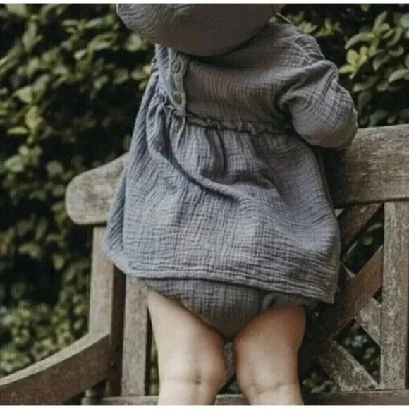 NWT The Simple Folk Muslin Bloomer Lead Gray 4/5 y - Picture 6 of 7